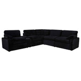 Collins Black 6-piece Modular Power Reclining Sectional by Coaster at Eve Furniture