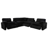 Collins Black 7-piece Modular Power Reclining Sectional by Coaster at Eve Furniture