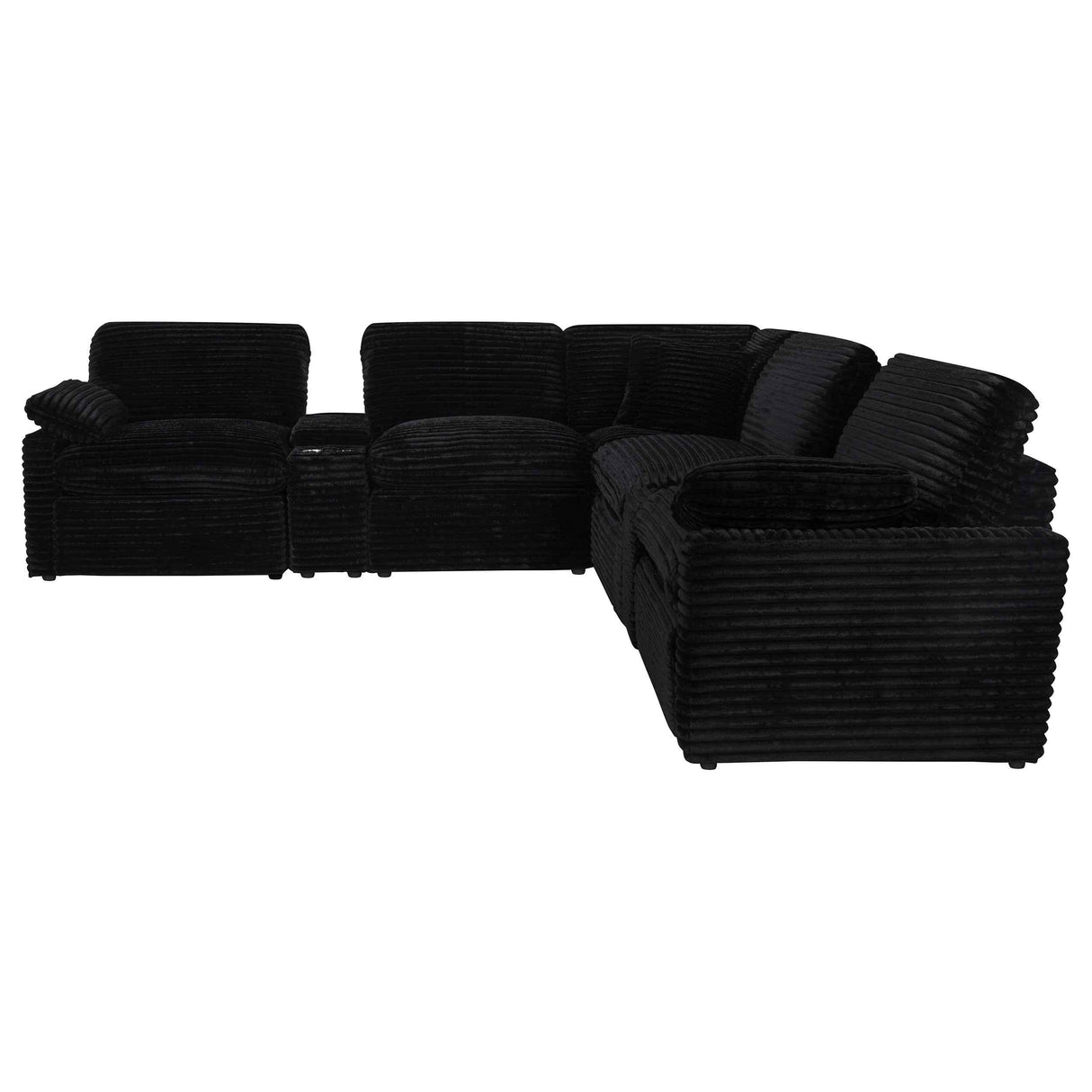Collins Black 7-piece Modular Power Reclining Sectional by Coaster at Eve Furniture