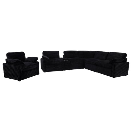 Collins Black Upholstered Power Recliner Chair by Coaster at Eve Furniture