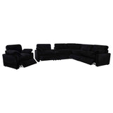 Collins Black Upholstered Power Recliner Chair by Coaster at Eve Furniture