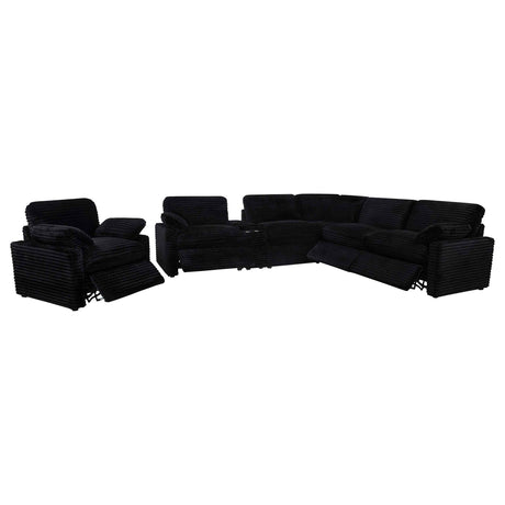 Collins Black Upholstered Power Recliner Chair by Coaster at Eve Furniture