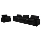 Collins Black Upholstered Power Recliner Chair by Coaster at Eve Furniture
