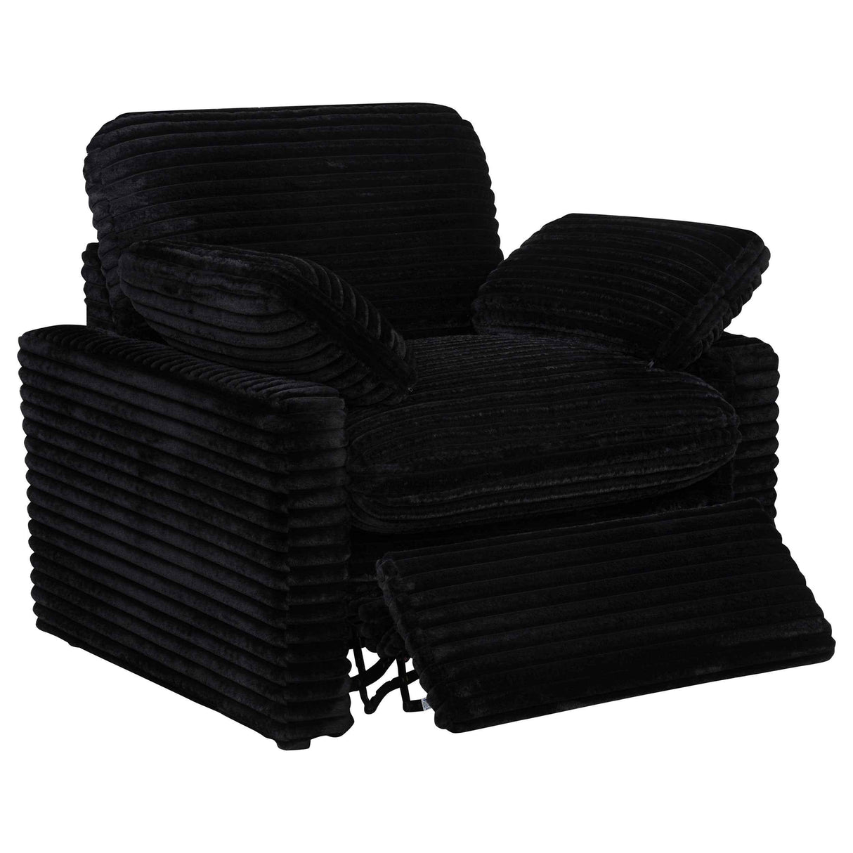 Collins Black Upholstered Power Recliner Chair by Coaster at Eve Furniture