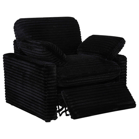 Collins Black Upholstered Power Recliner Chair by Coaster at Eve Furniture