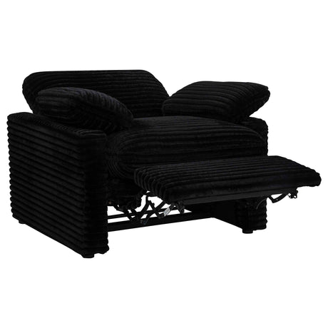 Collins Black Upholstered Power Recliner Chair by Coaster at Eve Furniture