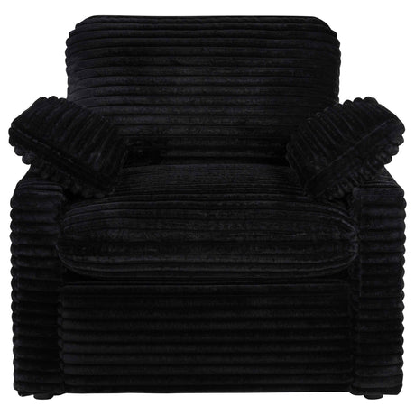 Collins Black Upholstered Power Recliner Chair by Coaster at Eve Furniture