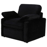 Collins Black Upholstered Power Recliner Chair by Coaster at Eve Furniture