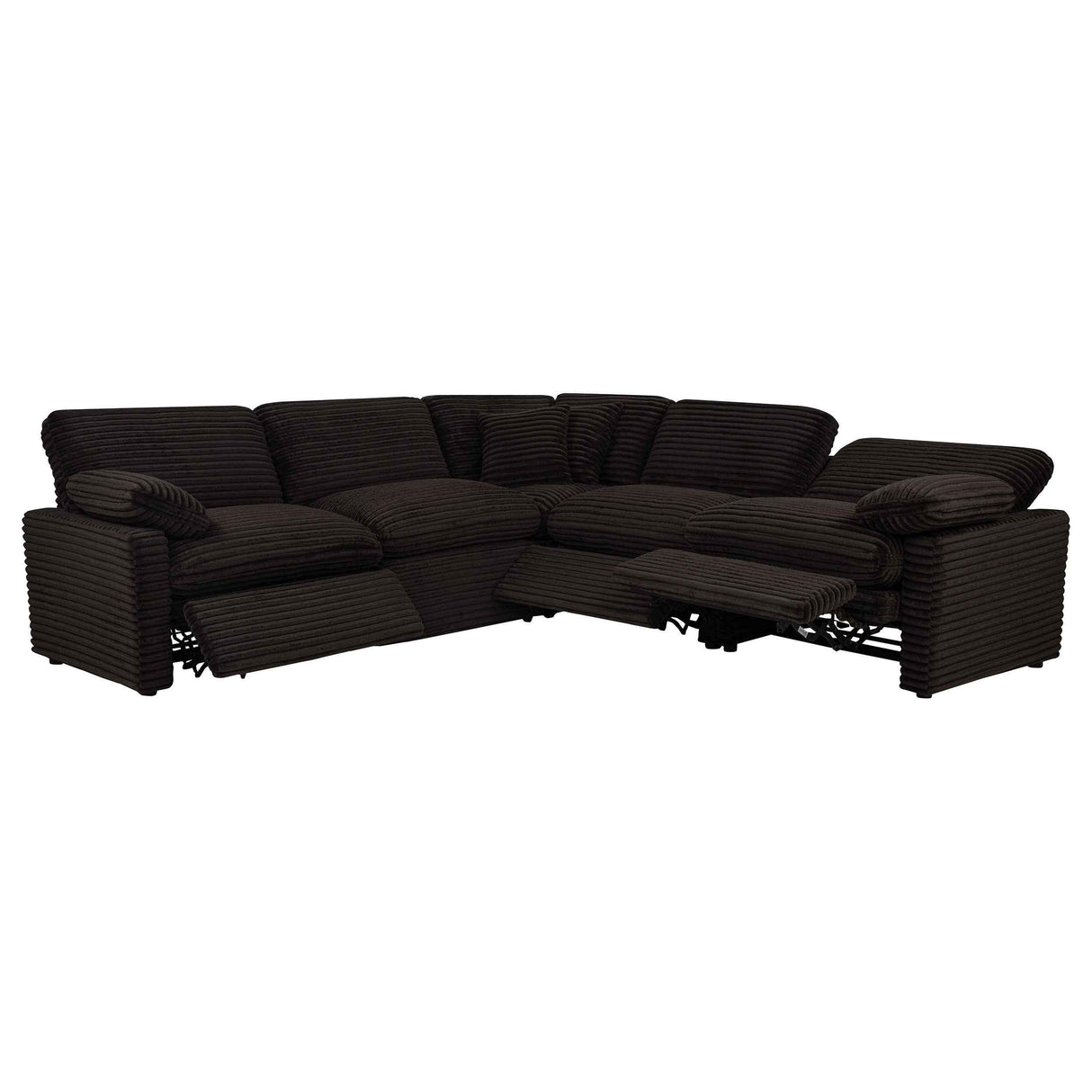 Collins Chocolate Brown 5-piece Modular Power Reclining Sectional by Coaster at Eve Furniture
