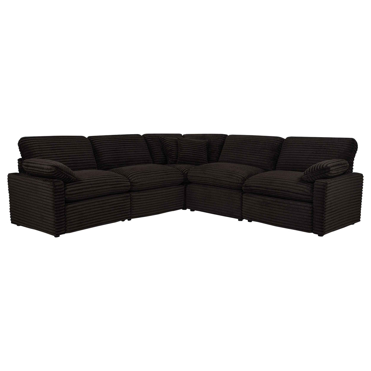 Collins Chocolate Brown 5-piece Modular Power Reclining Sectional by Coaster at Eve Furniture