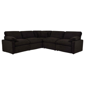 Collins Chocolate Brown 5-piece Modular Power Reclining Sectional by Coaster at Eve Furniture