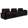 Collins Chocolate Brown 5-Piece Power Reclining Home Theater Seating by Coaster at Eve Furniture