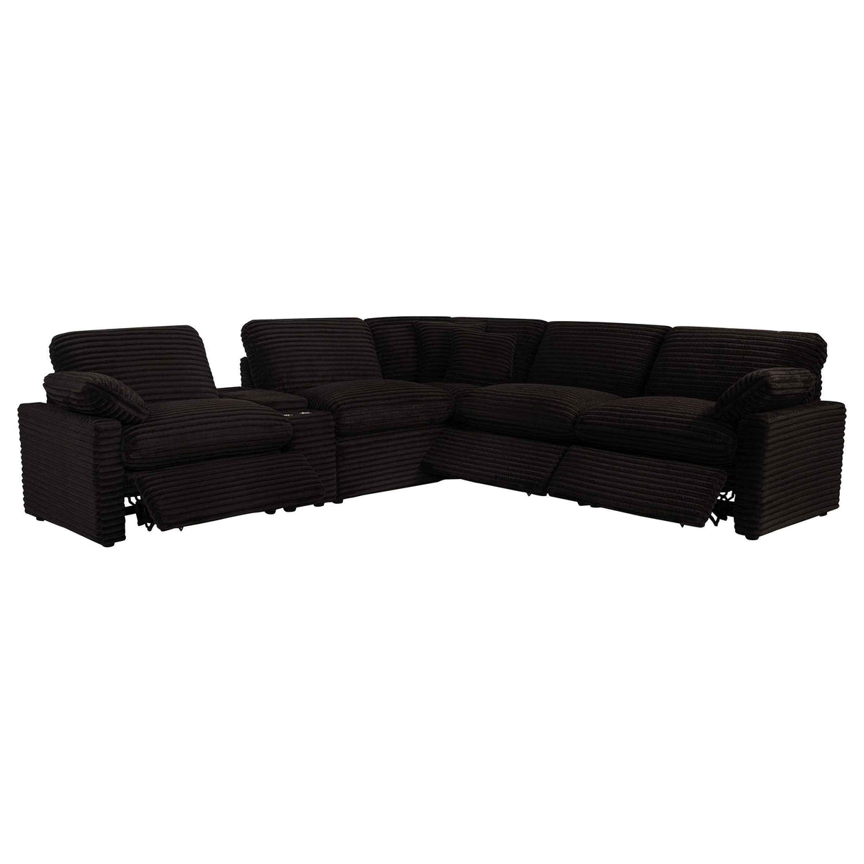 Collins Chocolate Brown 6-piece Modular Power Reclining Sectional by Coaster at Eve Furniture