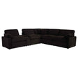 Collins Chocolate Brown 6-piece Modular Power Reclining Sectional by Coaster at Eve Furniture