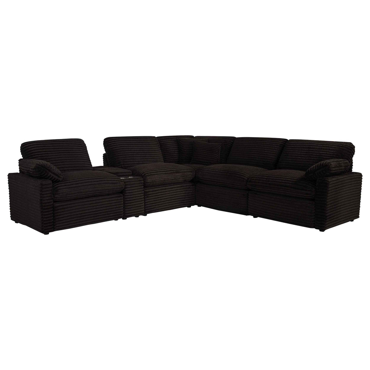 Collins Chocolate Brown 6-piece Modular Power Reclining Sectional by Coaster at Eve Furniture