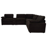 Collins Chocolate Brown 7-piece Modular Power Reclining Sectional by Coaster at Eve Furniture