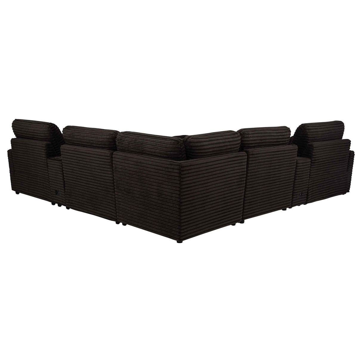 Collins Chocolate Brown 7-piece Modular Power Reclining Sectional by Coaster at Eve Furniture