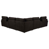 Collins Chocolate Brown 7-piece Modular Power Reclining Sectional by Coaster at Eve Furniture