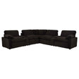 Collins Chocolate Brown 7-piece Modular Power Reclining Sectional by Coaster at Eve Furniture