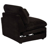 Collins Chocolate Brown Modular Power Loveseat by Coaster at Eve Furniture