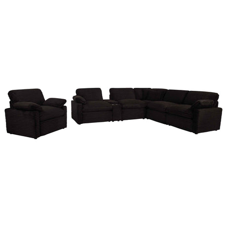 Collins Chocolate Brown Upholstered Power Recliner Chair by Coaster at Eve Furniture