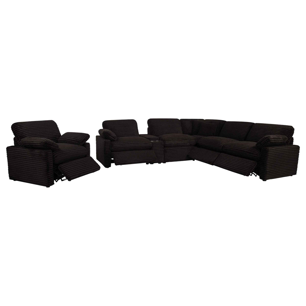 Collins Chocolate Brown Upholstered Power Recliner Chair by Coaster at Eve Furniture