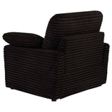 Collins Chocolate Brown Upholstered Power Recliner Chair by Coaster at Eve Furniture