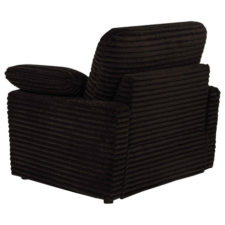 Collins Chocolate Brown Upholstered Power Recliner Chair by Coaster at Eve Furniture