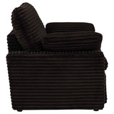 Collins Chocolate Brown Upholstered Power Recliner Chair by Coaster at Eve Furniture
