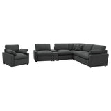 Collins Dark Gray 6-Piece Modular Power Reclining Sectional by Coaster at Eve Furniture