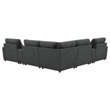 Collins Dark Gray 7-Piece Modular Power Reclining Sectional by Coaster at Eve Furniture