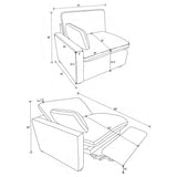 Collins Dark Gray Modular Power Reclining Loveseat by Coaster at Eve Furniture