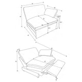 Collins Dark Gray Modular Power Reclining Loveseat by Coaster at Eve Furniture