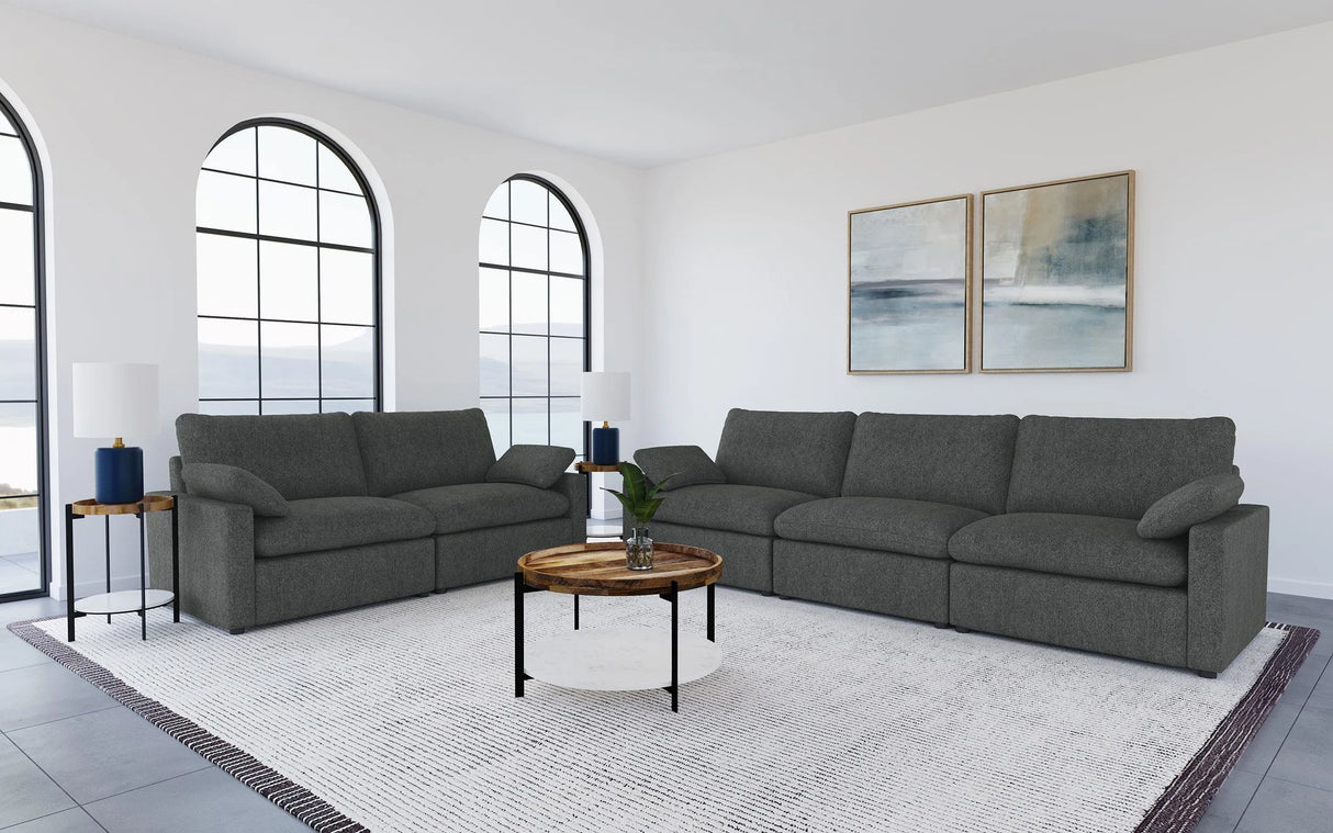 Collins Dark Gray Modular Power Reclining Loveseat by Coaster at Eve Furniture