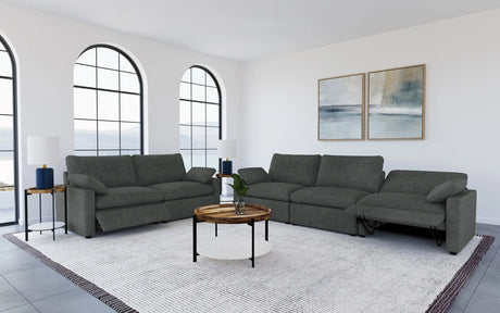 Collins Dark Gray Modular Power Reclining Loveseat by Coaster at Eve Furniture