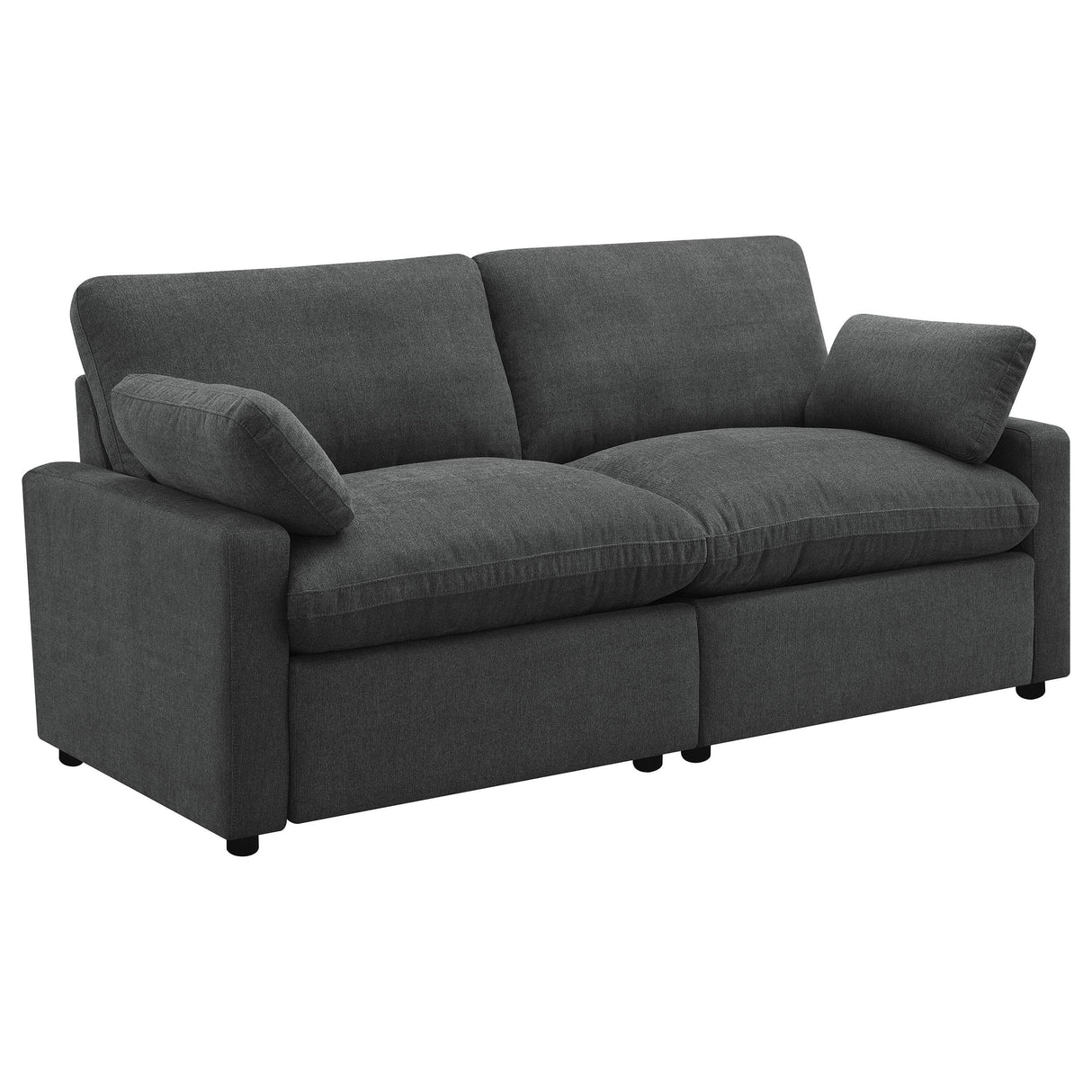 Collins Dark Gray Modular Power Reclining Loveseat by Coaster at Eve Furniture