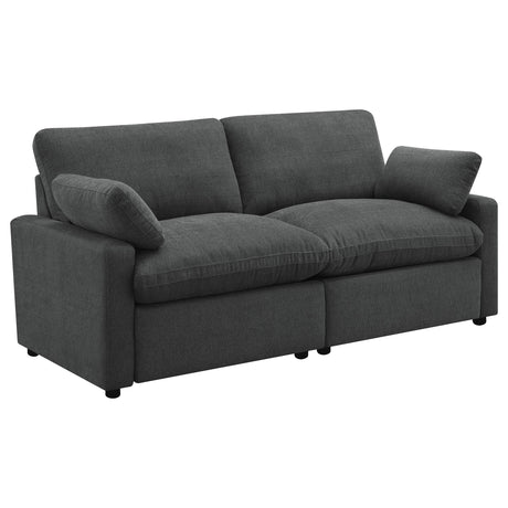 Collins Dark Gray Modular Power Reclining Loveseat by Coaster at Eve Furniture