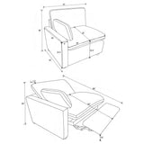 Collins Dark Gray Modular Power Reclining Sofa by Coaster at Eve Furniture