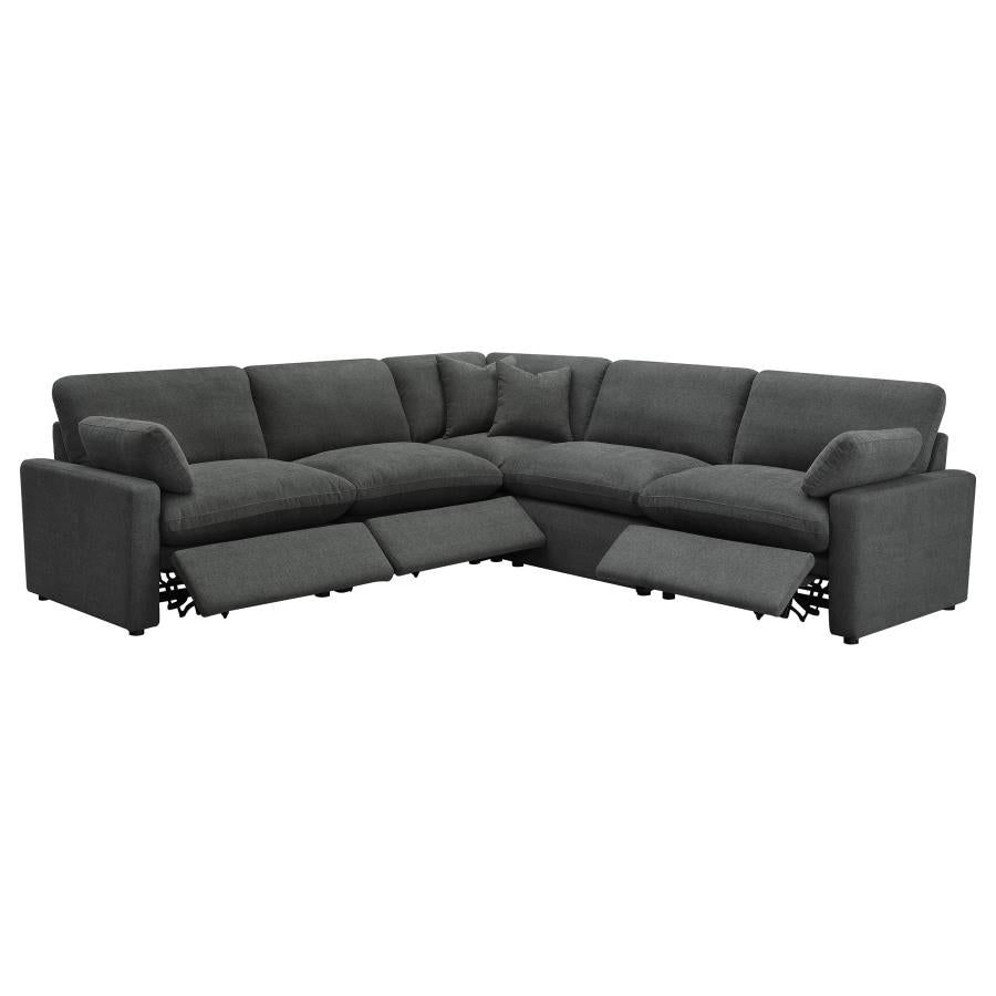 Collins Dark Grey 5-Piece Modular Power Reclining Sectional by Coaster at Eve Furniture