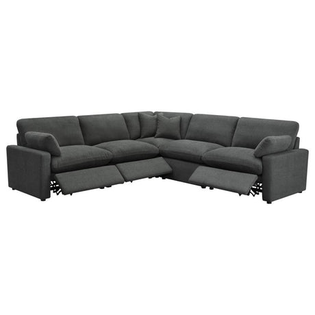 Collins Dark Grey 5-Piece Modular Power Reclining Sectional by Coaster at Eve Furniture