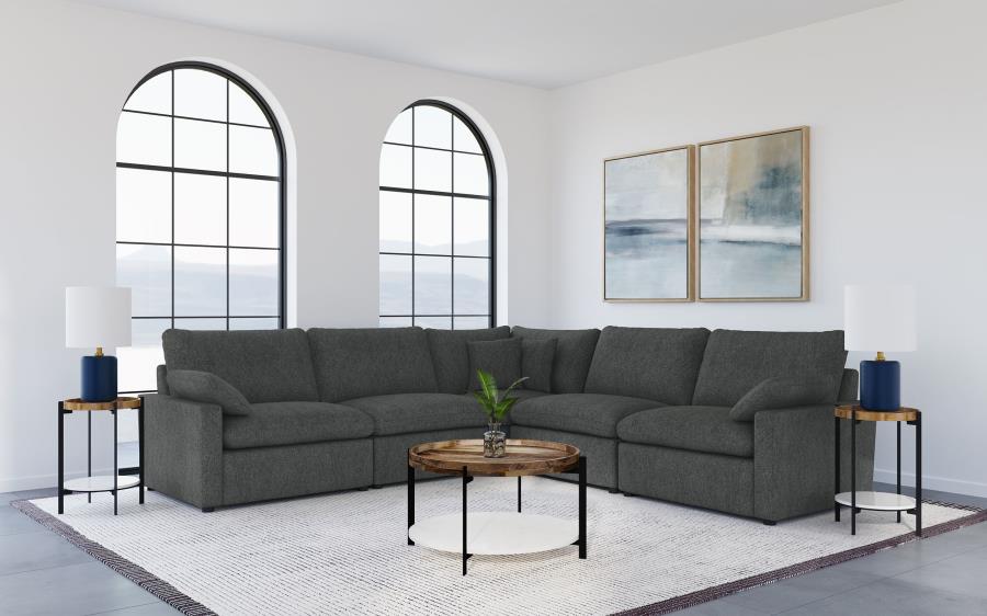 Collins Dark Grey 5-Piece Modular Power Reclining Sectional by Coaster at Eve Furniture