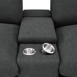 Collins Dark Grey 5-Piece Power Reclining Home Theater Seating