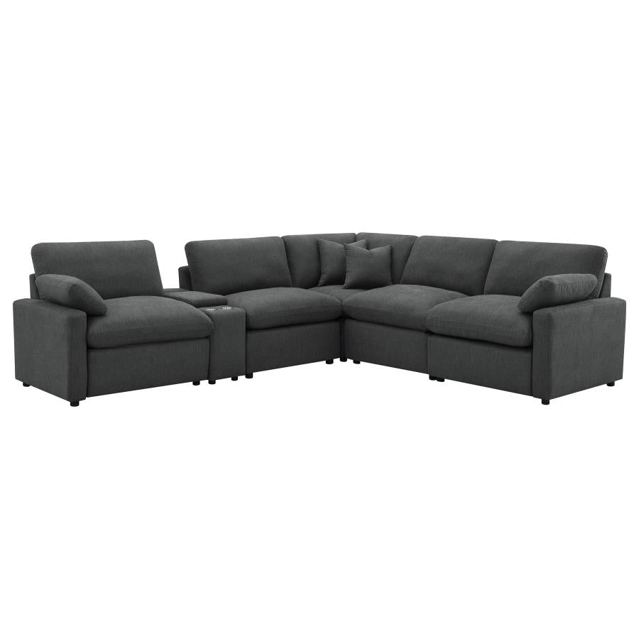 Collins Dark Grey 6-piece Modular Power Reclining Sectional