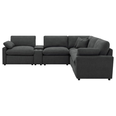 Collins Dark Grey 6-piece Modular Power Reclining Sectional by Coaster at Eve Furniture