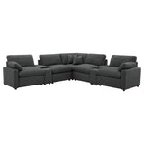 Collins Dark Grey 7-piece Modular Power Reclining Sectional