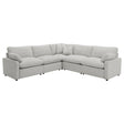 Collins Gray 5-Piece Modular Power Reclining Sectional Sofa by Coaster at Eve Furniture