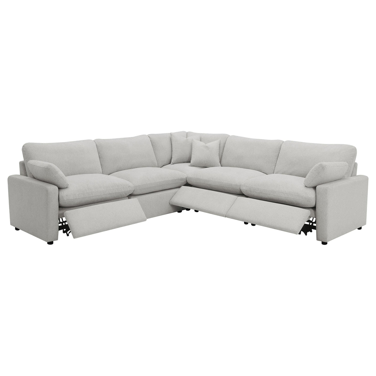 Collins Gray 5-Piece Modular Power Reclining Sectional Sofa by Coaster at Eve Furniture