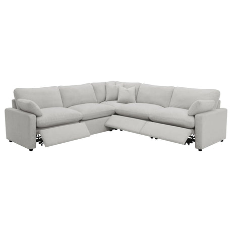Collins Gray 5-Piece Modular Power Reclining Sectional Sofa by Coaster at Eve Furniture