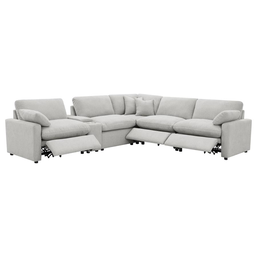 Collins Grey 6-Piece Modular Power Reclining Sectional