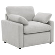 Collins Grey Upholstered Power Recliner Chair by Coaster at Eve Furniture